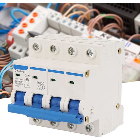 Disjoncteur différentiel DZ47-63 4P 400 V/63 A (1/5)