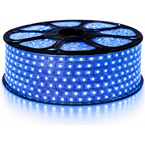 Cinta LED profesional 5050 60 LED/m de 25 o 50 metros Azul impermeable (IP68)  Longitud: 50 metros