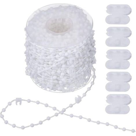 Chaîne de store vertical de 20 m - Accessoires de store vertical et 5 connecteurs de cordon de store - Chaîne de fond de store vertical pour lattes de 89 mm (1/3)