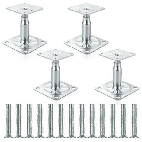 Pair 4 Stück verzinkte Pfostenhalterungen, verstellbar, 100–150 mm, robuste Dachstütze für den Bau