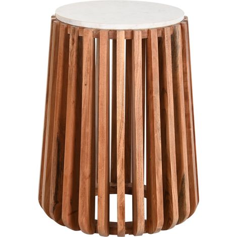 Runde Tabelle in Rattan 35x35x40 cm. Verankerungssystem: Nicht -legant für alle Familienhäuser Dekoration für alle Umgebungen (1/4)