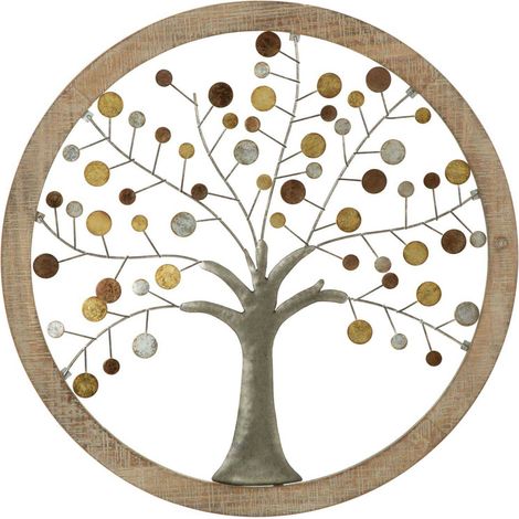 Panneau mural avec miroir albero della vita cm ø 61x1,8 (1/4)
