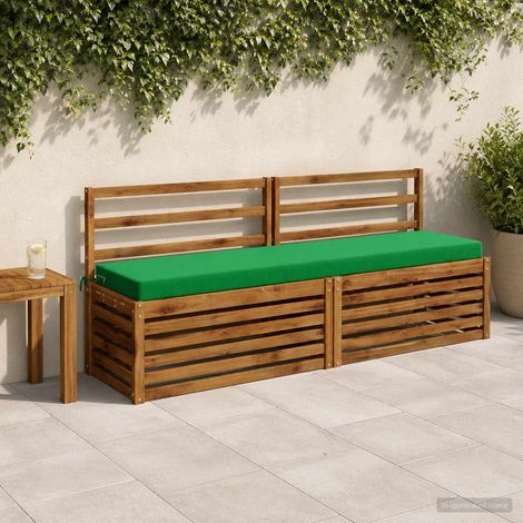 vidaXL Coussin de banc SOEST 100 % polyester Vert 170 x 40 x 8 cm (1/5)