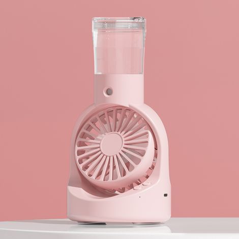 Ventilateur de bureau à brumisateur, ventilateur portable rechargeable pour étudiants, longue durée de vie, idéal pour l'exté(Y039) (1/2)