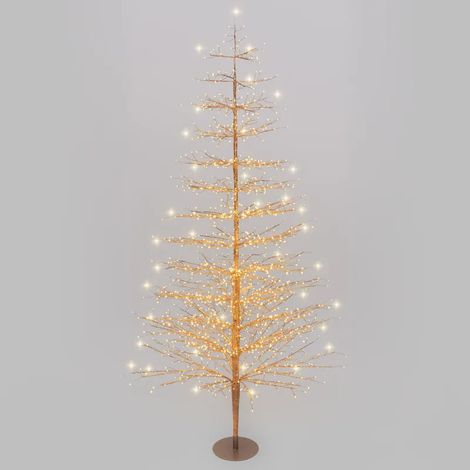 Arbre lumineux Conique TILLEUL Rose Gold H180cm Ø90cm 1568 MicroLED Blanc Chaud & Flash Lotti (1/5)