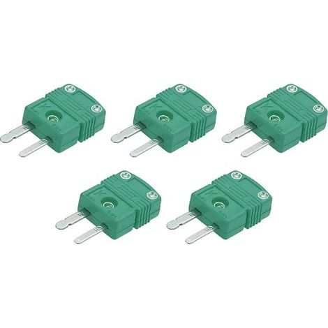 5pcs Connecteurs De Fil Thermocouple Type K Vert Prairie (1/5)