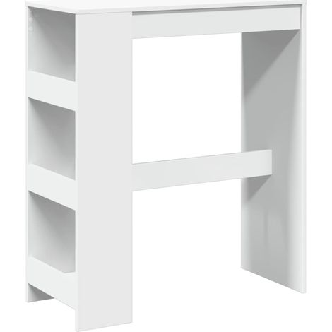 Maison Exclusive - Tavolo Bar con Rastrelliera Bianco 90x40x103,5 cm Multistrato