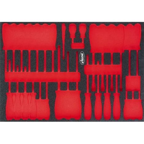 Vigor V4230 divisore in schiuma nera e rossa 10x10x10 cm