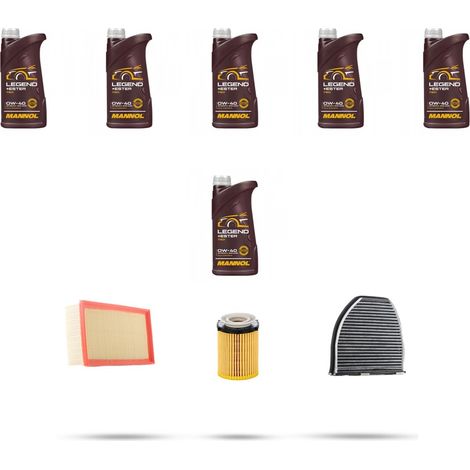 Kit tagliando 3 FILTRI e 6L OLIO compatibile con Mercedes Classe E (w212) 180 115kw dal 2013 (1/4)