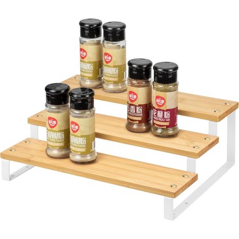 Kitchen Spice Rack - 3 Tier Seasoning Rack for Kitchen Cabinet, Pantry, Closet, Countertop (1/5)