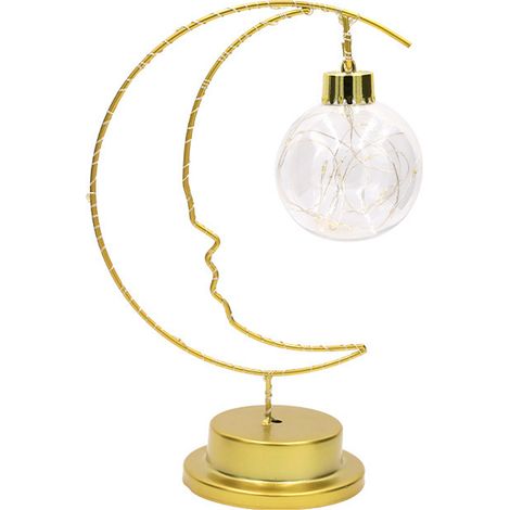 Lampadaire de Table Éclairage Décoratif Glass et Iron - Cadre Doré, 16.5x10x25.5cm (1/5)