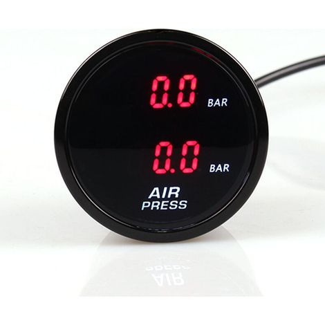 Car Storage Tank Pressure Gauge, 2 Inch Digital Display Bar Car Pressure Gauge Air Shock Absorber Pressure Gauge (1/5)