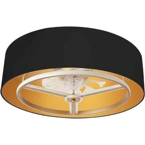 FABRILAMP Ventilador Dc Anuska 60w Negro/oro-oro 70d 8 Aspas 6 Veloc. 5100lm 3 Colores Remoto,memoria,Reg.Intensidad,temporizador (1/4)