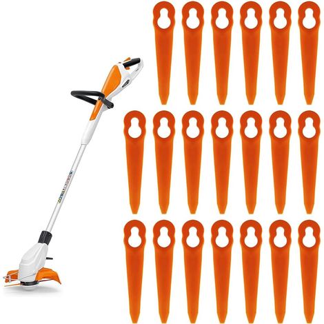 Lot de 20 Lames de rechange, Compatible Einhell GE-CT 18 Li, Longueur 8,3 cm, Pour débroussailleuse sans fil, Jardinage