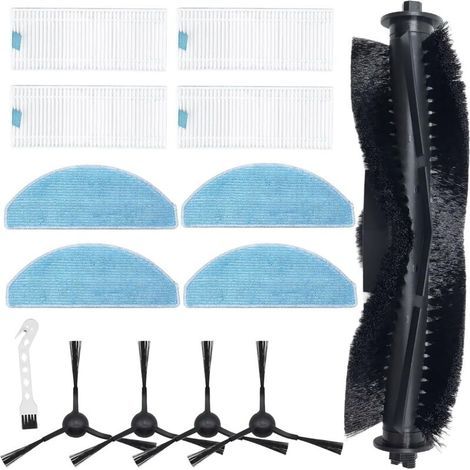 KimSin Accessoires pour Laresar Mars 01 pièces de rechange pour aspirateur robot, brosse rotative + 4 filtres + 4 Chiffon nettoyage + 6 brosses latérales (1/5)