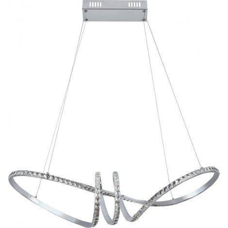 Lampe suspendue 40w 4000k Dragon Chrome/cristal 4000lm Regx74x31 de FABRILAMP.