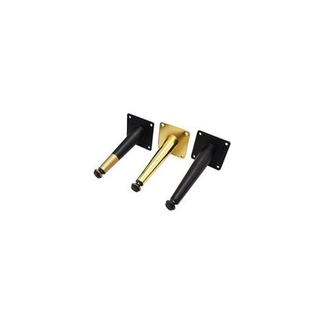 Pieds de Meuble 4Pcs Pieds de Table Oblique Cône Pieds de Canapé Pieds d'armoire en Métal pour Armoire Chaise Table (15cm Hauteur,Noir et Doré) (1/5)