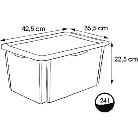 Boîte De Rangement - 24 L - Empilable - Transparente - Pour Chambre D Enfant