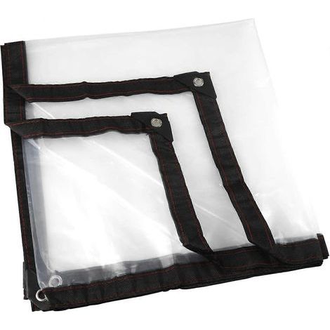 Bâche transparente, imperméable, résistante au gel et à la pluie, film isolant pour auvent, couverture en plastique PE (2 x 2 m) (1/5)