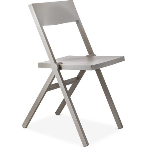Alessi Piana ASPN7032 - Sedia Pieghevole di Design, in Polipropilene Rinforzato con Fibra di Vetro, Grigio (1/4)