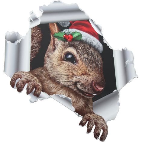 Weihnachts-Kühlschrankmagnete, wasserfest, 3D-Locheffekt, Kühlschrankmagnet-Aufkleber für Spinde CT115 (1/5)