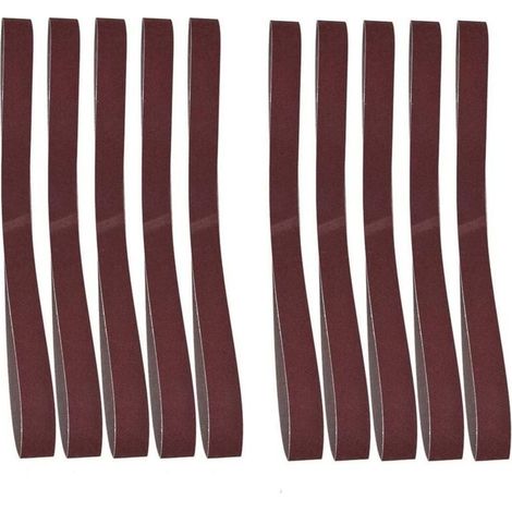 10Pcs Ceinture de Ponçage, Grain 180, 760 x 25mm, Bande Abrasive pour Bois, Meubles, Matériel en Métal et Meulage et Polissage Non Métalliques (1/4)