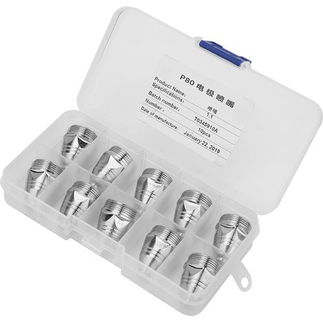 10 embouts de torche de découpe plasma P-80 (buse de 1,1 mm)