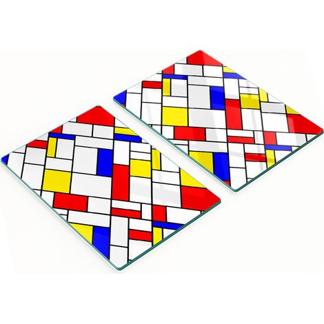 Pannelli decorativi multifunzionali in legno temperato per cucina, con motivo astratto, 2x40x52 cm (1/5)