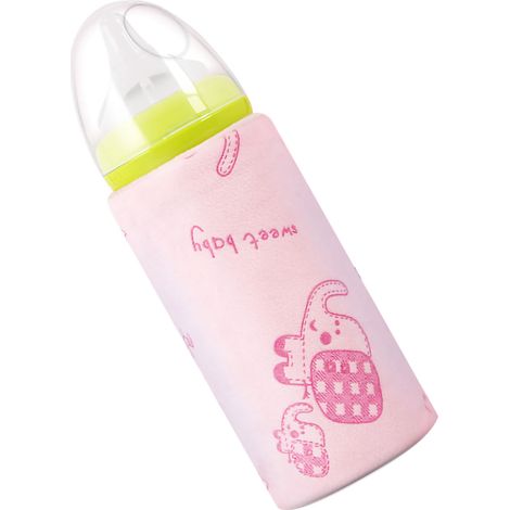 Chauffe-biberon USB rechargeable à 42 °C, maintien au chaud, sans peluches, rose (1/4)