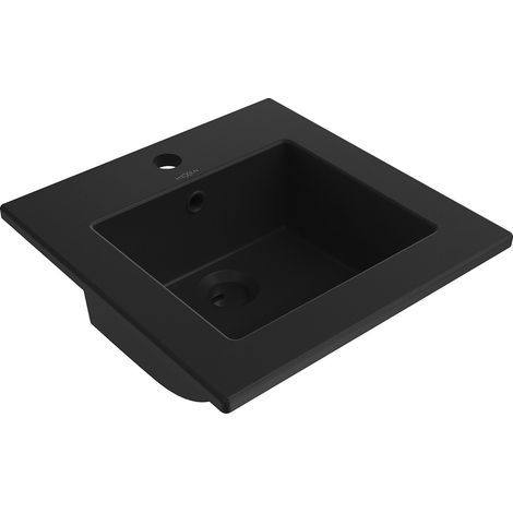 Mexen Atena lavabo da incasso 41 x 41 cm, nero opaco - 25014170 (1/5)