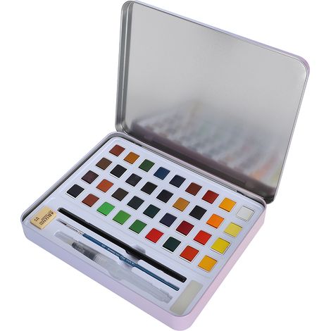 36 Couleurs Aquarelle Solide en Boîte Métal, Set de Peinture pour Artistes, Kit de Loisirs Créatifs (1/5)