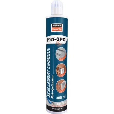 Scellement chimique multi-applications POLY-GPG Plus, témoin de pose, pierre, cartouche 300ml - SIMPSON (1/2)