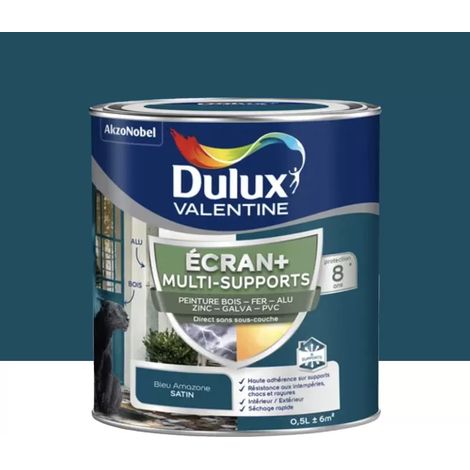 Peinture DULUX VALENTINE Ecran+ Multi-supports Bleu amazone 0,5 L (1/4)
