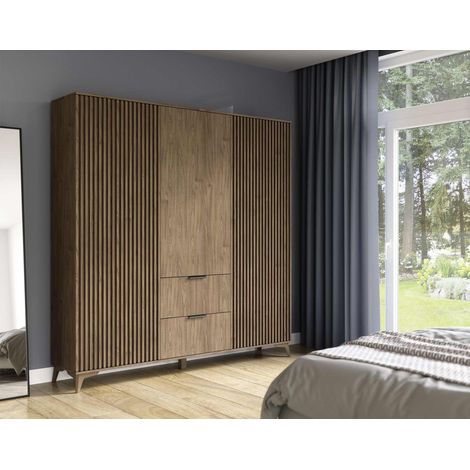 Portmore - armoire - effet bois - 185x192 cm (1/5)
