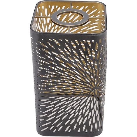 Abat-jour, Métal Gravé Ajouré Amovible Carré Rond Motif E27 E26 Décoratif Chevet Comptoir Abat-Jour abat jour lampe sur pied Abat-Jour pour Ampoules E27 E26 (1/4)
