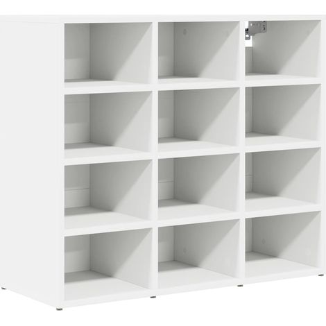 Meuble à chaussures,Armoire à chaussures Blanc 77.5 x 30 x 67 cm Bois d'ingénierie CFW2387653 (1/5)