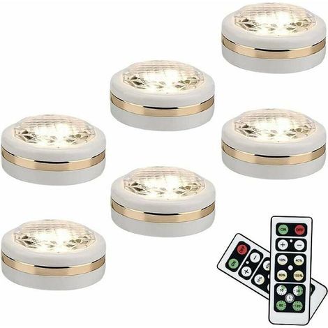 Kabellose LED-Küchenunterbauleuchte – inklusive Fernbedienung – einstellbarer Timer (10/30/60/120 Min.) – 6er-Pack (1/5)