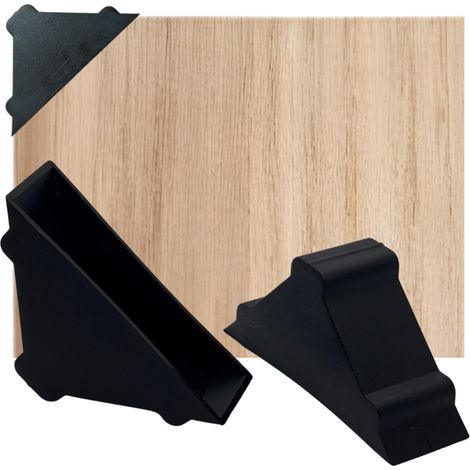Protezioni angolari per pannelli di mobili, per angoli di bordi di mobili da 18-22 mm, nere, 4 pezzi (1/5)