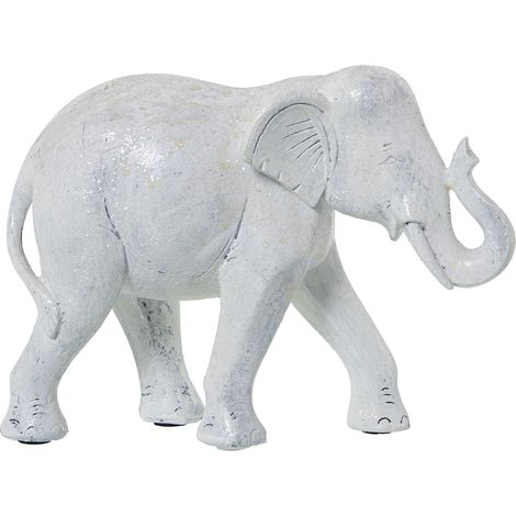 Alte weiße Elefantenharz Figur 23x9x17cmpour Alle Stile, um zu Hause eine Note zu verleihen (1/3)