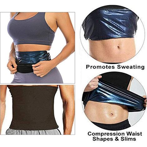 Fitness-Saunaanzug Taillenformer Damen Herren Schweißfördernder Körperformer Bauchweg-Trainings-Tanktop (1/5)