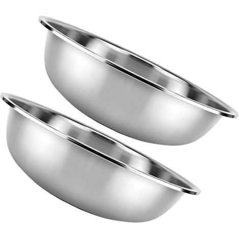 Bassine multifonctionnelle 2 pièces en acier inoxydable, résistante aux aliments (1/4)