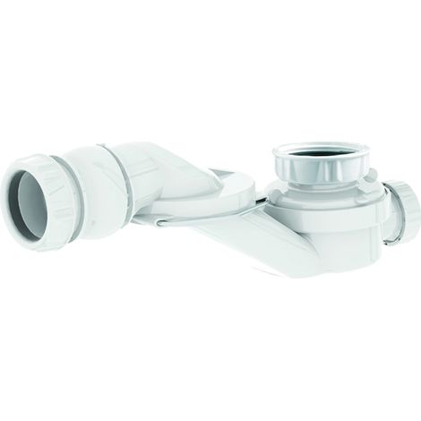 Valentin – Siphon baignoire extra-plat 70 l/min – Entrée standard 1'1/2 – Sortie orientable Ø 40 mm – Encombrement 95 mm – Garde d'eau 50 mm