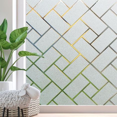 Static Cling Window Film Self-adhesive Glass Film Privacy Film Frosted Window Film for Kitchen Office Bathroom 45 x 200CM (1/5)