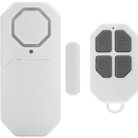 Alarme sans fil pour portes et fenêtres 140 dB, alarme magnétique de porte à distance -- (1/5)