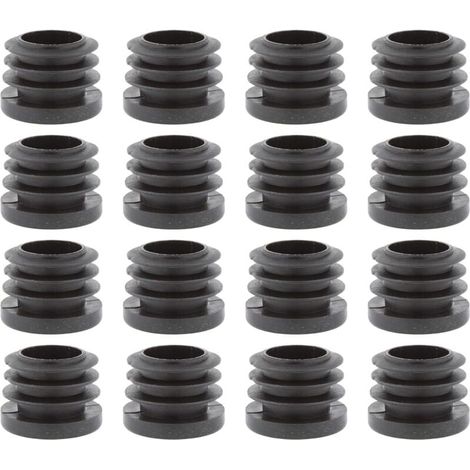 Packung mit 16 runden, laminierten Kappen - Kunststoff-Schutzkappen - Endkappen (Durchmesser 16 mm, rund)