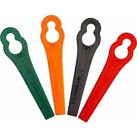 Confezione da 100 lame di ricambio in plastica per tagliaerba Florabest LIDL FRTA 20 A1, FAT 18B3, FRT18A. (1/3)