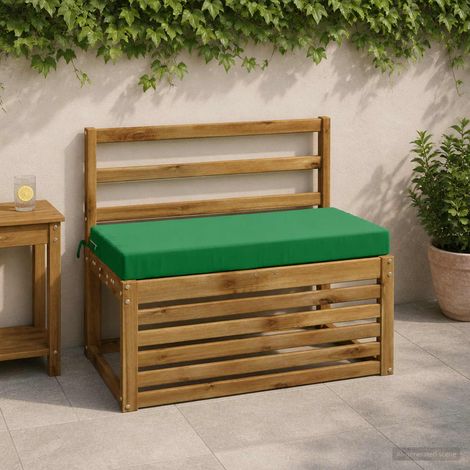 vidaXL Cojín de banco SOEST 100% Poliéster Verde 80 x 40 x 8 cm (1/5)