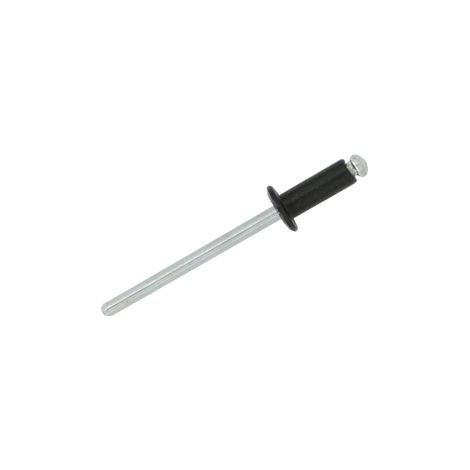 Rivet Aluminium Noir, Naturel longueur 6mm diamètre 3.2mm ( Prix pour Sachet de 100 )