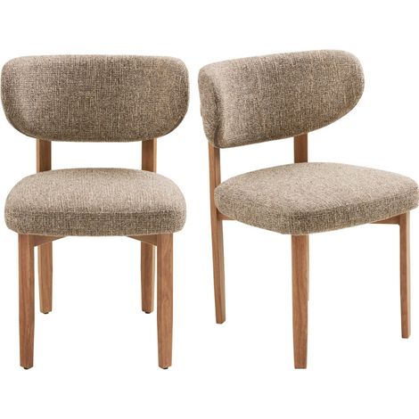 ORE-Chaise en Tissu Beige x2 (1/5)