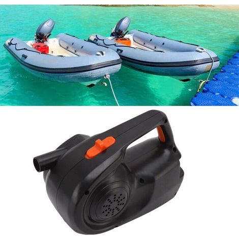 Jeffergarden – Pompe à air électrique 80W – Chargeur voiture 12V – Débit 350 L/min – Gonflage rapide pour bateaux pneumatiques et lits d'air (1/5)